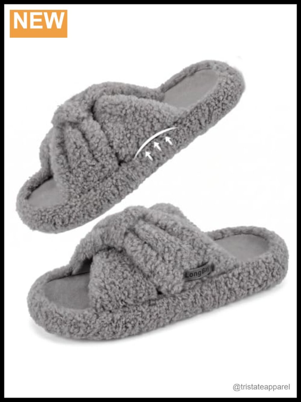 Womens Fuzzy Open Toe Slippers Memory Foam Bow Crossband House Shoes